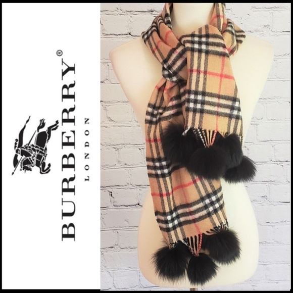 burberry scarf with fur